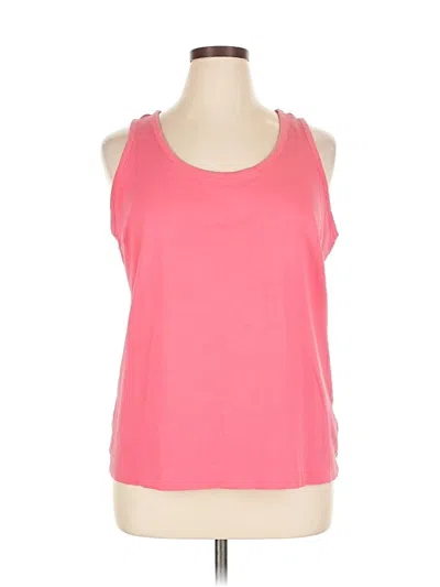 Pre-owned Lands' End Tank Top Pink Halter Neckline Tops