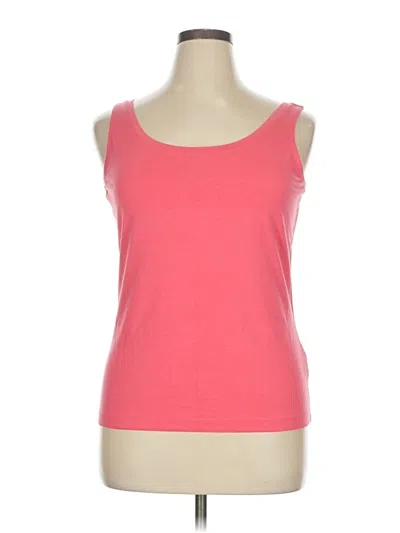 Pre-owned Lands' End Tank Top Pink Strapless Neckline Tops