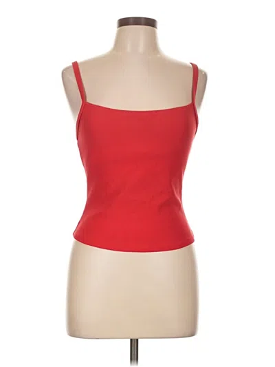 Pre-owned Lands' End Tank Top Red Strapless Neckline Tops