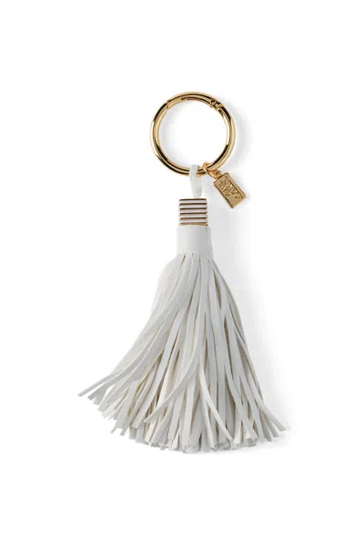 Lands' End Tassel Bag Charm In White