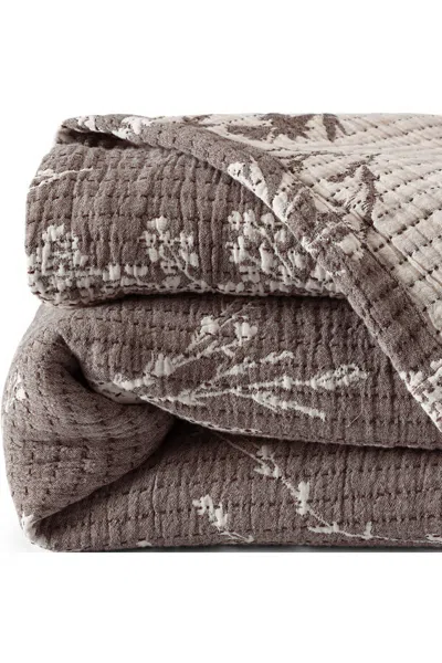 Lands' End Textured Coverlet In Brown