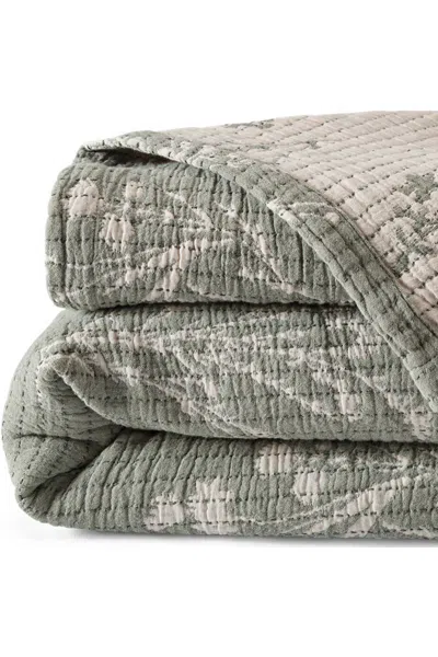Lands' End Textured Coverlet In Green