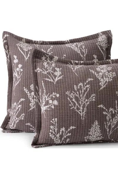 Lands' End Textured Pillow Sham In Brown