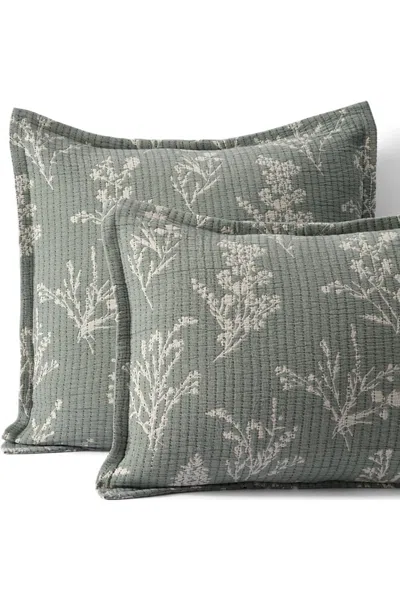 Lands' End Textured Pillow Sham In Green
