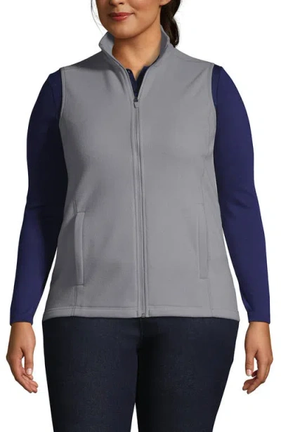 Lands' End Thermacheck 100 Fleece Vest In Gray