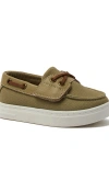 Lands' End Kids'  Toddlers Canvas Easy On Boat Shoes In Brown