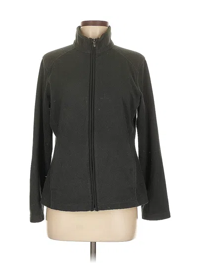 Pre-owned Lands' End Track Jacket In Black