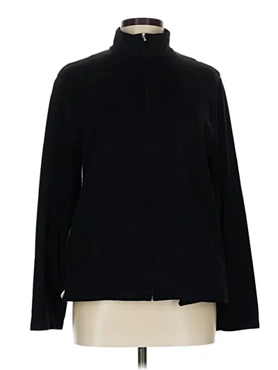 Pre-owned Lands' End Track Jacket In Black
