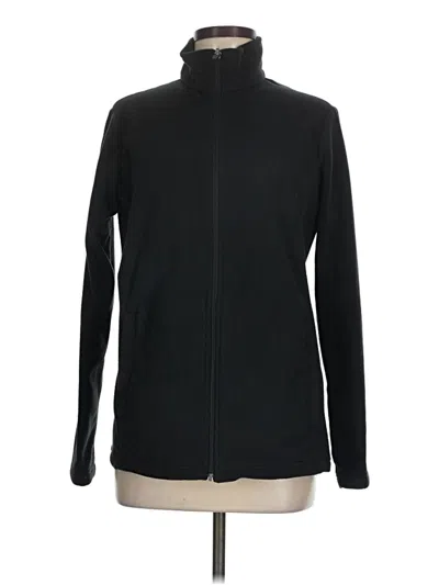 Pre-owned Lands' End Track Jacket In Black