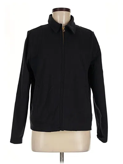 Pre-owned Lands' End Track Jacket In Black