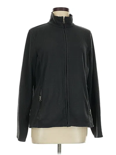 Pre-owned Lands' End Track Jacket In Black