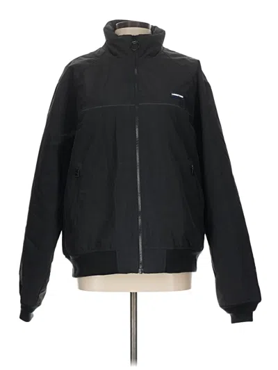 Pre-owned Lands' End Track Jacket In Black