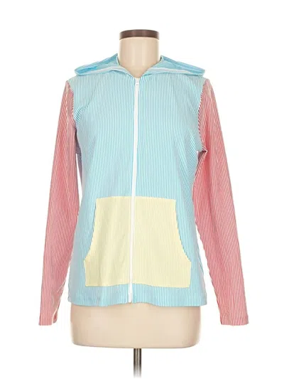 Pre-owned Lands' End Track Jacket In Blue