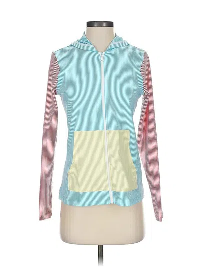 Pre-owned Lands' End Track Jacket In Blue