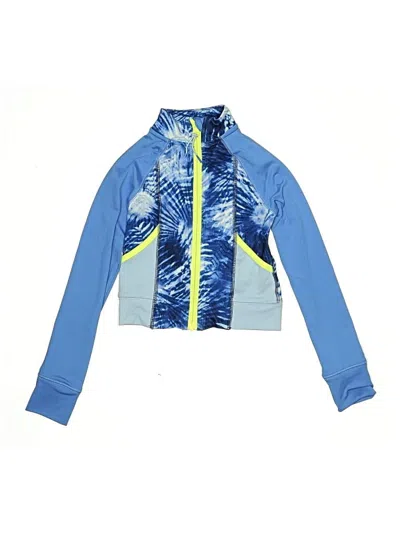 Pre-owned Lands' End Kids'  Track Jacket In Blue