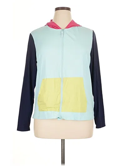 Pre-owned Lands' End Track Jacket In Blue