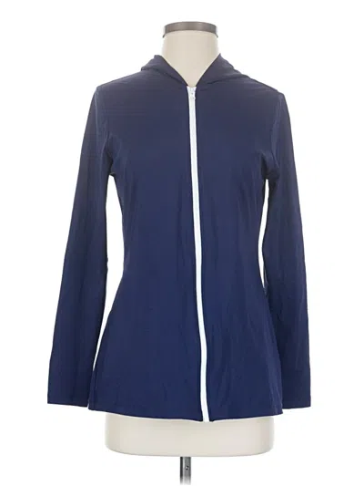 Pre-owned Lands' End Track Jacket In Blue