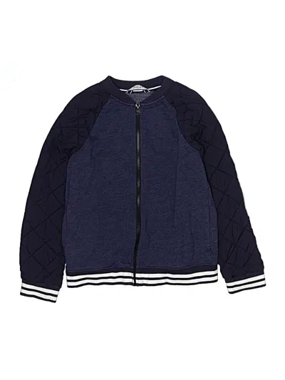 Pre-owned Lands' End Kids'  Track Jacket In Blue