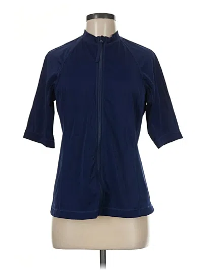 Pre-owned Lands' End Track Jacket In Blue