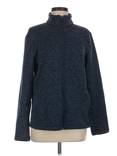 Pre-owned Lands' End Track Jacket In Blue