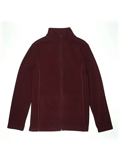 Pre-owned Lands' End Kids'  Track Jacket In Burgundy