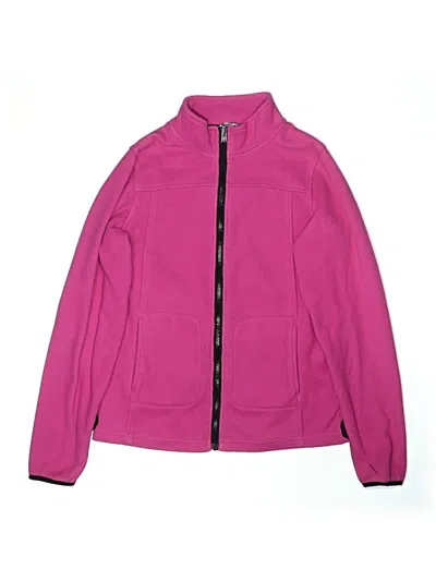 Pre-owned Lands' End Kids'  Track Jacket In Pink