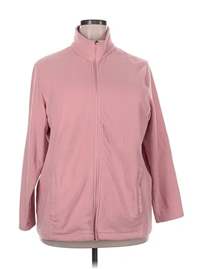 Pre-owned Lands' End Track Jacket In Pink
