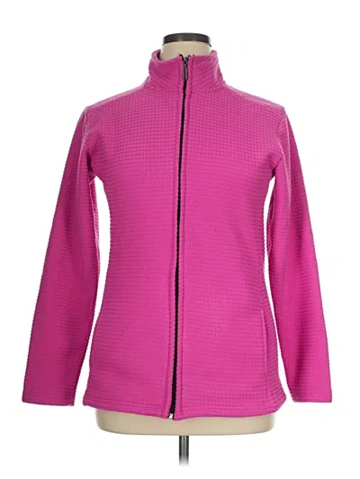 Pre-owned Lands' End Track Jacket In Pink
