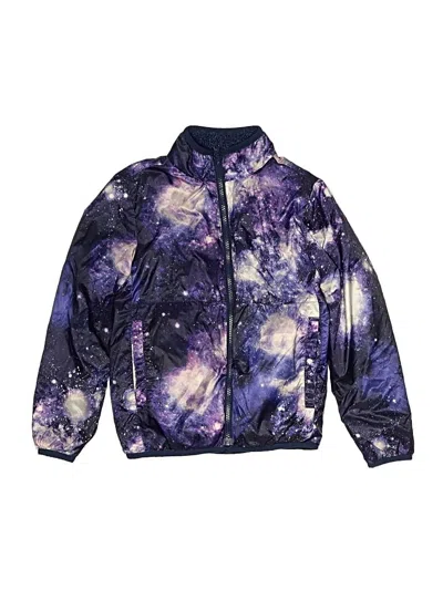 Pre-owned Lands' End Kids'  Track Jacket In Purple