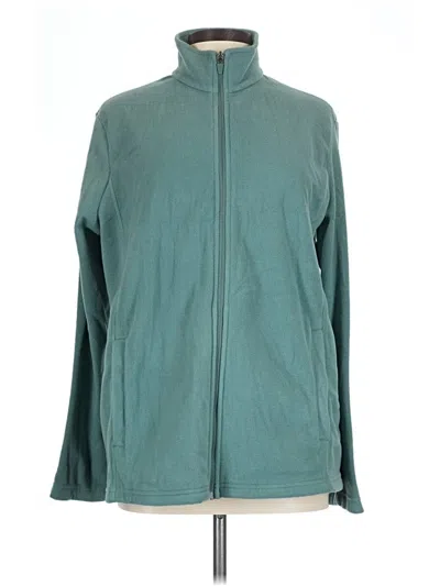 Pre-owned Lands' End Track Jacket In Teal