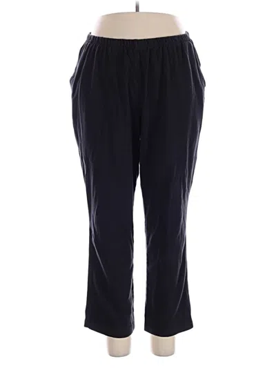 Pre-owned Lands' End Track Pants In Black