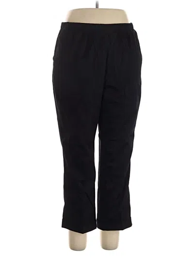 Pre-owned Lands' End Track Pants In Black