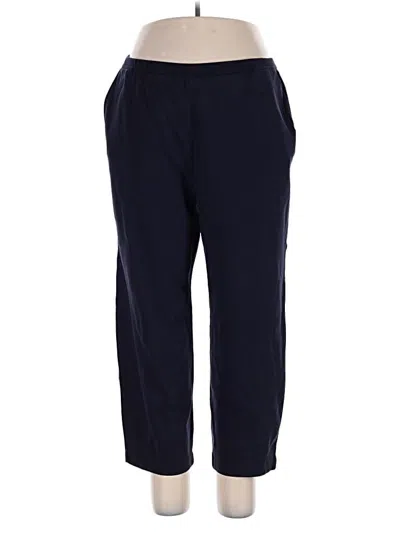 Pre-owned Lands' End Track Pants In Blue