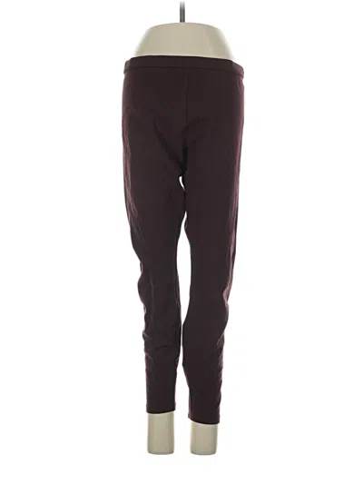 Pre-owned Lands' End Track Pants In Burgundy