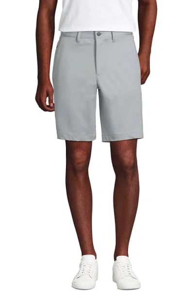 Lands' End Traditional Fit 9" Flex Performance Golf Shorts In Silver Frost