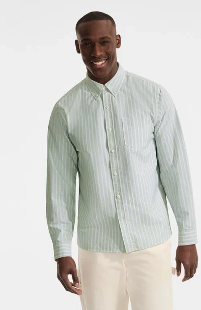 Lands' End Traditional Fit Comfort-first Sail Rigger Oxford Shirt In Blue