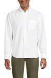 Lands' End Traditional Fit Comfort-first Sail Rigger Oxford Shirt In White