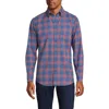 Lands' End Traditional Fit Flagship Flannel Shirt In Aged Redwood Plaid
