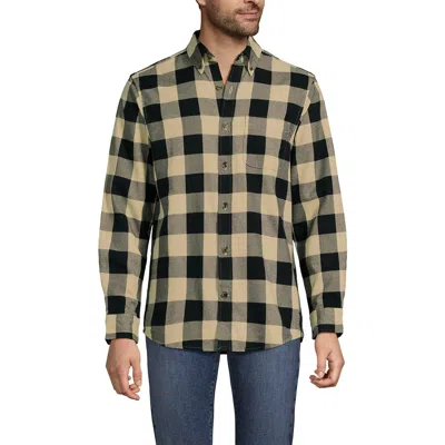 Lands' End Traditional Fit Flagship Flannel Shirt In Brown
