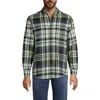 Lands' End Traditional Fit Flagship Flannel Shirt In Gray