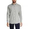 Lands' End Traditional Fit Flagship Flannel Shirt In Gray Heather