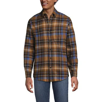 Lands' End Traditional Fit Flagship Flannel Shirt In Multi