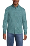 Lands' End Traditional Fit Long Sleeve Travel Kit Shirt In Blue