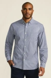 Lands' End Traditional Fit Long Sleeve Travel Kit Shirt In Blue