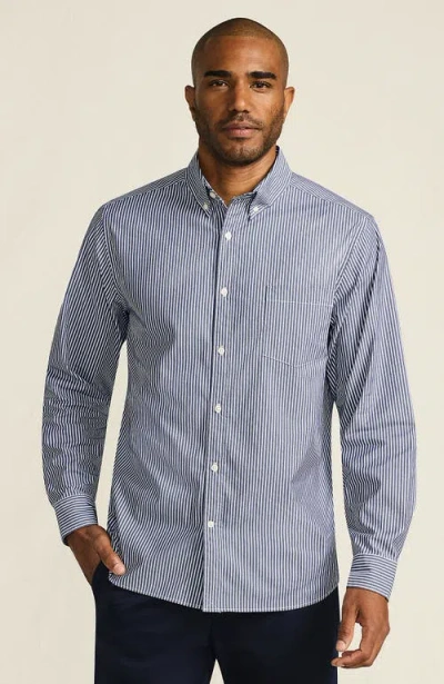 Lands' End Traditional Fit Long Sleeve Travel Kit Shirt In Blue