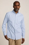 Lands' End Traditional Fit Long Sleeve Travel Kit Shirt In Blue