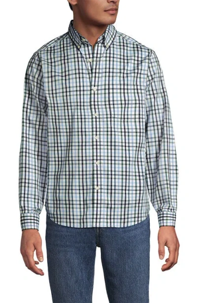 Lands' End Traditional Fit Long Sleeve Travel Kit Shirt In Multi