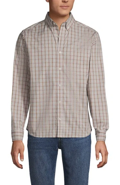 Lands' End Traditional Fit Long Sleeve Travel Kit Shirt In Multi