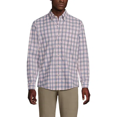 Lands' End Traditional Fit No Iron Twill Shirt In Blue