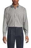 Lands' End Traditional Fit Solid No Iron Supima Pinpoint Buttondown Collar Dress Shirt In Gray